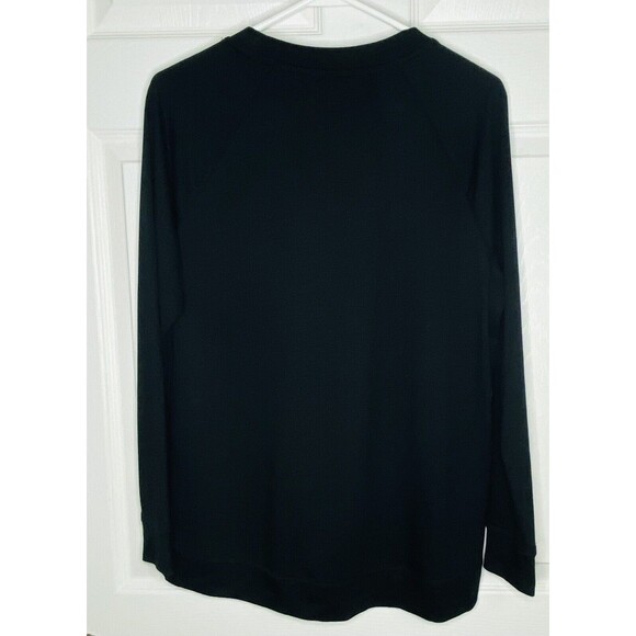 Isaac Mizrahi Size Small "All We Need Is Love Tee” Long Sleeve Black Valentines - Picture 2 of 6